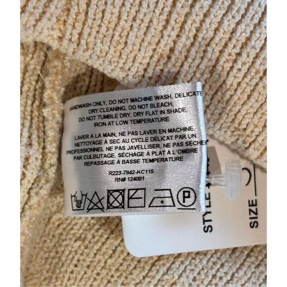 PROENZA SCHOULER High-Neck Ribbed Cotton-Blend Tank Top in Ecru NWT Size Small - Picture 9 of 9